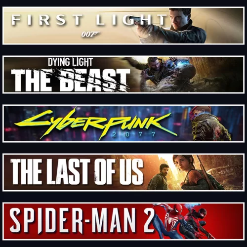  007 +Beast +Cyberpunk +TLOU1 +Spider 2